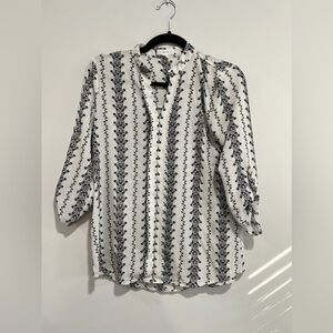 Small white floral blouse